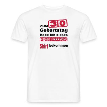 birthday 30 - Men's T-Shirt - white - Front - AI Model Male 178 dark (178cm)