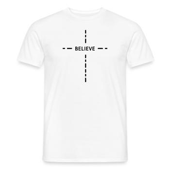 Croyez noir - T-shirt homme - blanc - Devant - AI Model Male 178 dark (178cm)