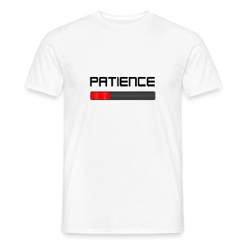 patience - Men's T-Shirt - white - Front - AI Model Male 178 dark (178cm)