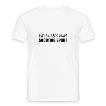 Sport Shooting - Sportschießen - Tir - Sport - Men's T-Shirt - white - Front - AI Model Male 178 dark (178cm)