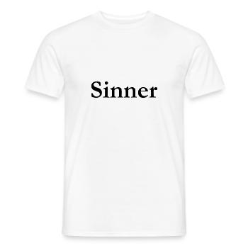 Sinner - Männer T-Shirt - Weiß - Vorne - AI Model Male 178 dark (178cm)