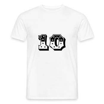 Zehn - Männer T-Shirt - Weiß - Vorne - AI Model Male 178 dark (178cm)