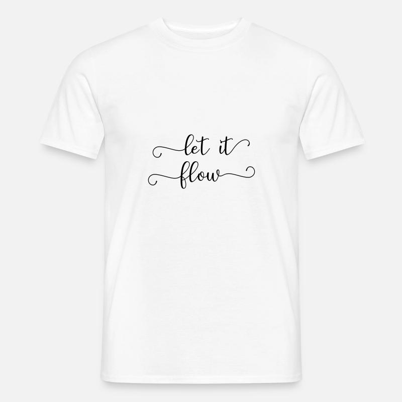 let it flow - Männer T-Shirt - Weiß