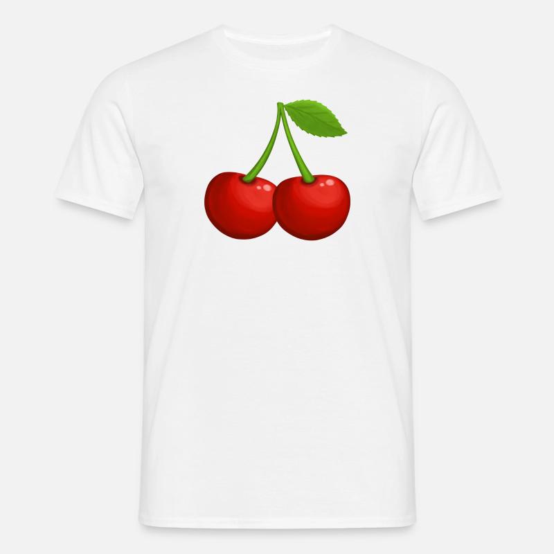 To søde røde kirsebær - T-shirt til herrer - hvid