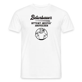 Betonbauer Meister Prüfung Bestanden Betonbau - Männer T-Shirt - Weiß - Vorne - AI Model Male 178 dark (178cm)