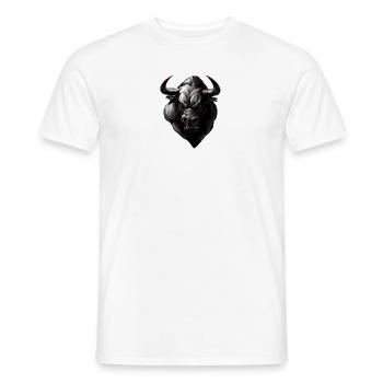 Bull Red Eye Stock Market Stocks Financial Market - Men's T-Shirt - white - Front - AI Model Male 178 dark (178cm)