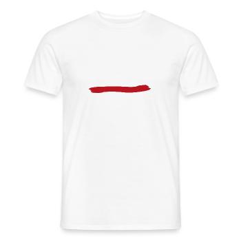 Paint stroke red blob paint splatter painter gift - Men's T-Shirt - white - Front - AI Model Male 178 dark (178cm)
