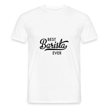 Meilleur barista de tous les temps - T-shirt homme - blanc - Devant - AI Model Male 178 dark (178cm)