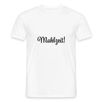 mahlzeit - Männer T-Shirt - Weiß - Vorne - AI Model Male 178 dark (178cm)