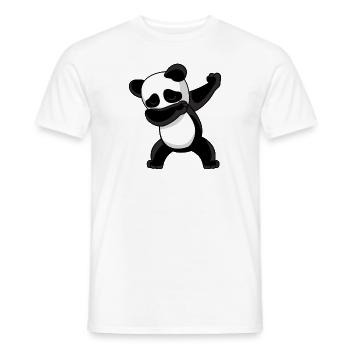 Dabbing Dab Panda - Men's T-Shirt - white - Front - AI Model Male 178 dark (178cm)