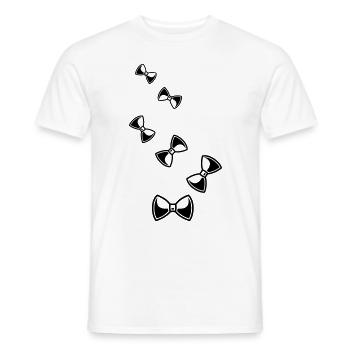 Bow Tie Gentleman - Men's T-Shirt - white - Front - AI Model Male 178 dark (178cm)