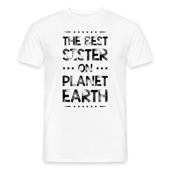 Beste Schwester Spruch - Männer T-Shirt - Weiß - Vorne - AI Model Male 178 dark (178cm)
