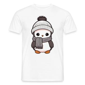 Penguin Winter Animal Baby Comic - Men's T-Shirt - white - Front - AI Model Male 178 dark (178cm)