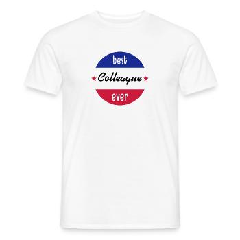 collègue , entreprise , travail , bureau - T-shirt homme - blanc - Devant - AI Model Male 178 dark (178cm)
