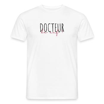 docteur , médecin , hôpital , médecine - T-shirt homme - blanc - Devant - AI Model Male 178 dark (178cm)