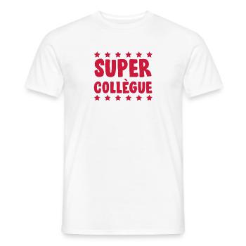 collègue , entreprise , travail , bureau - T-shirt homme - blanc - Devant - AI Model Male 178 dark (178cm)
