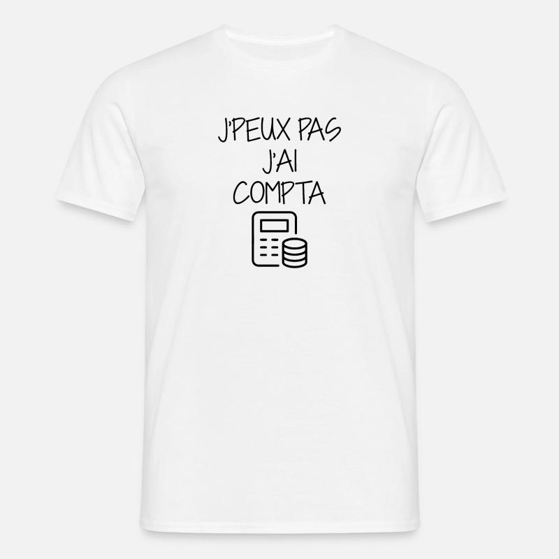 comptable / comptabilité / compter / chiffre - T-shirt Homme - blanc