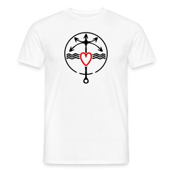 Homeland Homesickness Life Love Sea - Men's T-Shirt - white - Front - AI Model Male 178 dark (178cm)