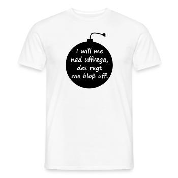 Exploser de sérénité - Dicton souabe - T-shirt homme - blanc - Devant - AI Model Male 178 dark (178cm)