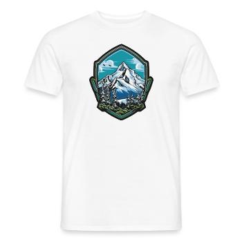 Montagnes 2 - T-shirt homme - blanc - Devant - AI Model Male 178 dark (178cm)