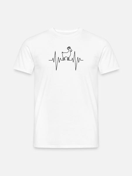 Goat Pulse - Männer T-Shirt - Weiß