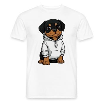 Rottweiler Hund Lustig - Männer T-Shirt - Weiß - Vorne - AI Model Male 178 dark (178cm)