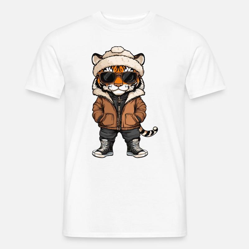 Tiger Cool Comic - Men’s T-shirt - white