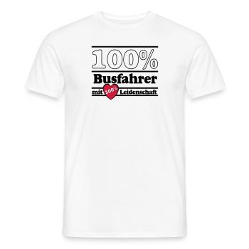 Busfahrer Bus Omnibus Kraftfahrer 100% 200% (25) - Männer T-Shirt - Weiß - Vorne - AI Model Male 178 dark (178cm)