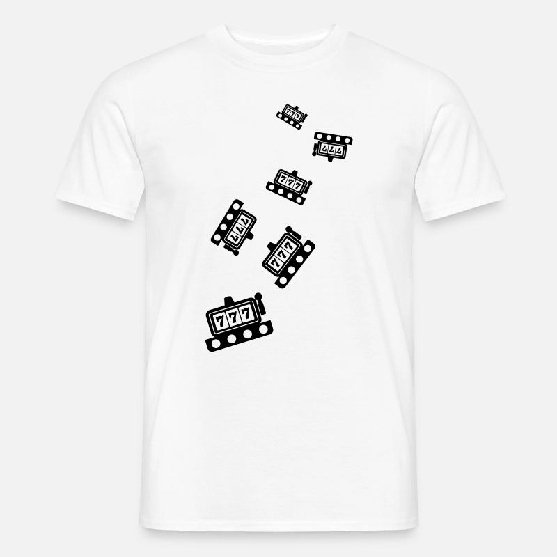 Einarmiger bandit Silhouette icon - Männer T-Shirt - Weiß