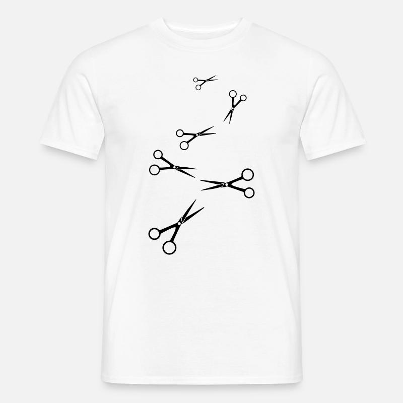 Schere Barber icon - Männer T-Shirt - Weiß