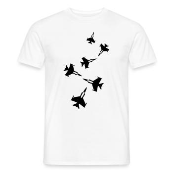 Symbole de jet d’avion - T-shirt homme - blanc - Devant - AI Model Male 178 dark (178cm)