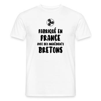 Breton - T-shirt homme - blanc - Devant - AI Model Male 178 dark (178cm)