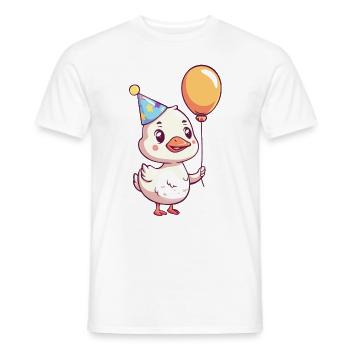 Gans Geburtstag Comic - Männer T-Shirt - Weiß - Vorne - AI Model Male 178 dark (178cm)