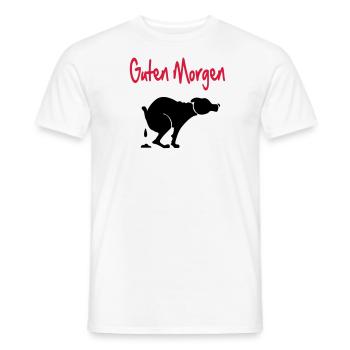 hund - Men's T-Shirt - white - Front - AI Model Male 178 dark (178cm)