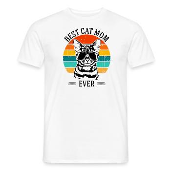 Meilleure maman de chat de tous les temps Bengal chat chats Wilsigns - T-shirt homme - blanc - Devant - AI Model Male 178 dark (178cm)