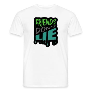 Les amis ne mentent pas - T-shirt homme - blanc - Devant - AI Model Male 178 dark (178cm)