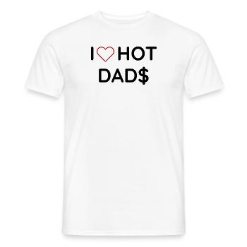 I love hot dads - Männer T-Shirt - Weiß - Vorne - AI Model Male 178 dark (178cm)