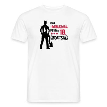 teufelskerl_18 - Men's T-Shirt - white - Front - AI Model Male 178 dark (178cm)