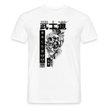 Japanischer Art Style Totenkopf - Männer T-Shirt - Weiß - Vorne - AI Model Male 178 dark (178cm)
