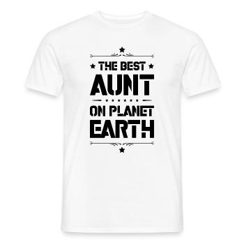 Best Aunt Saying - Men's T-Shirt - white - Front - AI Model Male 178 dark (178cm)