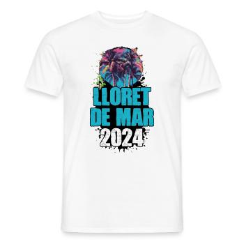Lloret De Mar 2024 Travel Tour Team - Men's T-Shirt - white - Front - AI Model Male 178 dark (178cm)
