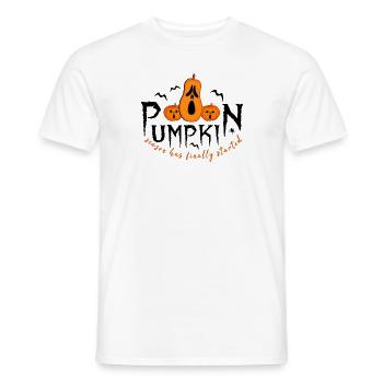 Pumpkin Halloween Bats - Men's T-Shirt - white - Front - AI Model Male 178 dark (178cm)