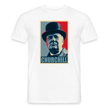 Churchill - Men's T-Shirt - white - Front - AI Model Male 178 dark (178cm)