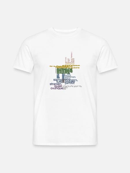 Aussage: „Wir sind alle Ausländer, fast überall!“ - Männer T-Shirt - Weiß