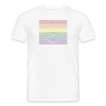 Peace bunt - Männer T-Shirt - Weiß - Vorne - AI Model Male 178 dark (178cm)