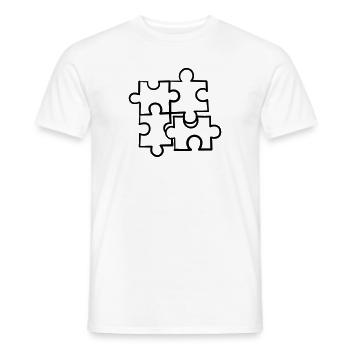 Puzzle - T-shirt homme - blanc - Devant - AI Model Male 178 dark (178cm)