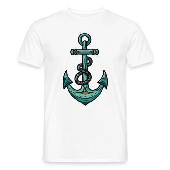 Anchor Icon Harbor - Men's T-Shirt - white - Front - AI Model Male 178 dark (178cm)
