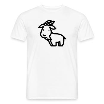 Ziege - Männer T-Shirt - Weiß - Vorne - AI Model Male 178 dark (178cm)