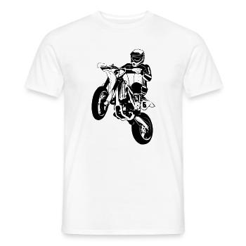 Supermoto - Supermotard - Men's T-Shirt - white - Front - AI Model Male 178 dark (178cm)