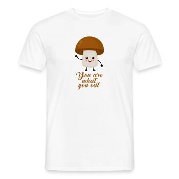 champignon - T-shirt homme - blanc - Devant - AI Model Male 178 dark (178cm)